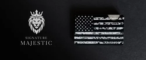 Vista 2 de Cartera minimalista para hombre Cartera delgada Bolsillo frontal con bloqueo RFID Tarjetero Cartera de metal de aluminio Clip delgado