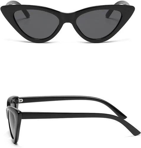 Vista 2 de YooThink Gafas de sol de ojo de gato para mujer, gafas de sol vintage con marco de plástico