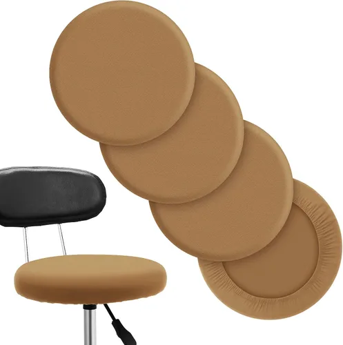 Vista 15 de Tatuo Fundas de asiento de taburete de bar redondas, fundas de cojín lavables, fundas elásticas para sillas de bar para sillas de 14 a 17 pulgadas