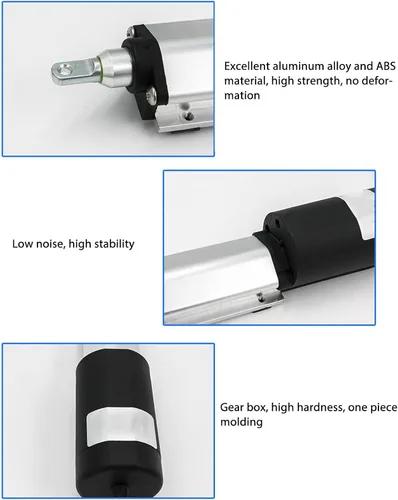 Vista 4 de Actuador micro lineal de 12 V CC de 4 pulgadas, mini actuadores de movimiento eléctricos pequeños 100N, velocidad impermeable, actuador
