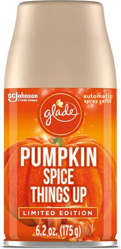 Glade - Recambio automático en aerosol, ambientador para el hogar y el baño, Pumpkin Spice, 6.2 onzas