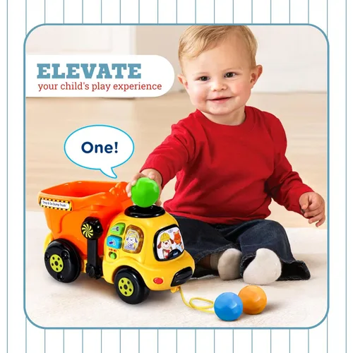 Vista 2 de Botabee Juego de bolas de repuesto multicolor para camión volquete VTech Drop & Go Bolas de roca vibrantes y coloridas compatibles con juguete
