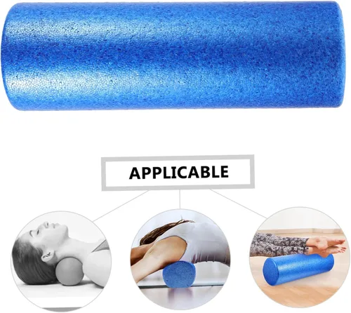Vista 3 de Foam Yoga Column Roller Blue Fitness Muscle Massage Roller for Back Legs Arms Lightweight Compact Body Relaxing Tool for Flexibility Strength Rehab