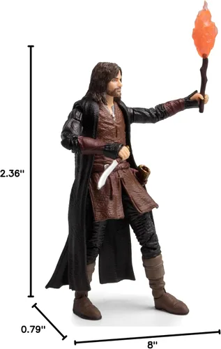 Vista 3 de The Loyal Subjects - Figura de acción Aragorn BST AXN de 5 pulgadas con accesorios de El Señor de los Anillos