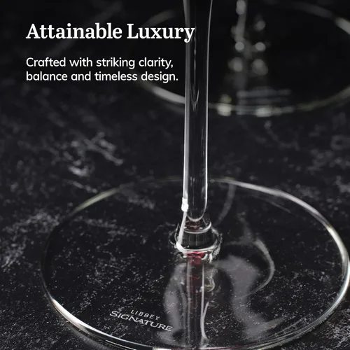 Vista 5 de Libbey Signature - Copas de vino multiusos, con tallo, modernas copas de vino rojo y blanco, juego de 4, elegante juego de regalo de copas de vino