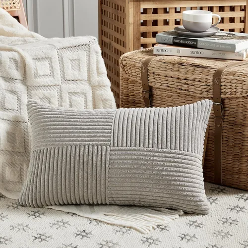 Vista 80 de Fancy Homi Fundas de almohada decorativas lumbares de color amarillo mostaza de 12 x 20 pulgadas para sala de estar, sofá cama, estilo rústico