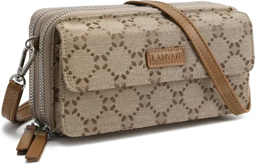 Vista 26 de Lanyani Cartera Cruzada RFID con Correa de Muñeca y Bolsillo para Teléfono para Mujeres de Cuero Vegano