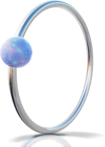 Vista 9 de Aretes de ópalo de calibre 20, aretes de aro de oro de 14 quilates, aretes de aro de oro de 0.354 in, aretes de piercing helix