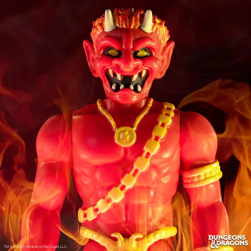 Vista 2 de Super7 Dungeons & Dragons Efreeti - Figura de acción de Dungeons & Dragons de 3.75 pulgadas con accesorio, coleccionables vintage y juguetes retro