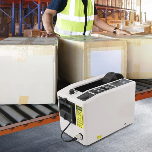 Vista 8 de Máquina de corte de cinta eléctrica, cortador dispensador automático de cinta para envolver/embalar, con longitud de corte de 39.331 in para varias