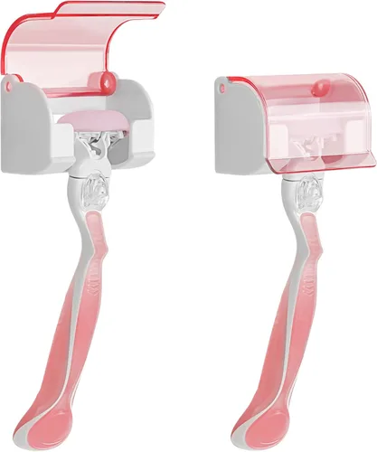 Vista 10 de LUEXBOX Soporte de seguridad para pared de ducha, maquinilla de afeitar autoadhesiva y soporte para cepillo para baño, soporte para cepillo