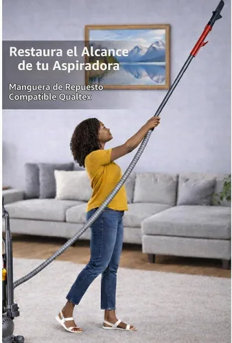 Vista 3 de Conjunto de manguera gris/rojo diseñado para adaptarse a aspiradoras Dyson DC40 y DC41