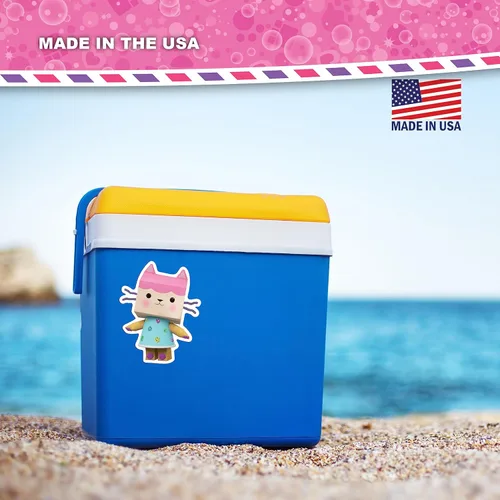 Vista 7 de DreamWorks Gabby's Dollhouse - Juego de 3 calcomanías de vinilo para botella de agua, bicicleta, casco, laptop, monopatín, coche, vinilo resistente