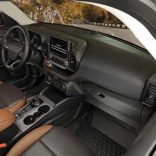 Vista 3 de JWWY Cubierta de salida de ventilación de aire acondicionado para salpicadero para 2021-2025+Ford Bronco Sport Accesorios interiores de fibra