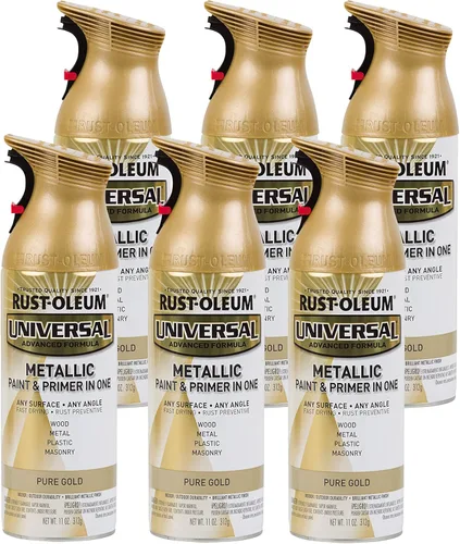Vista 136 de Rust-Oleum 267298-6PK Pintura en aerosol martillada universal para todas las superficies, 12 onzas, blanco, paquete de 6