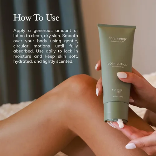 Vista 6 de Deep Steep Loción corporal, vainilla de azúcar morena, 8 onzas, hidratante con aceite de coco, manteca de karité, aceite de argán, aloe vera