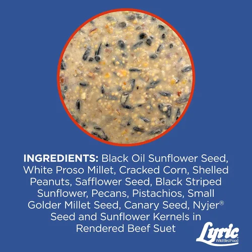 Vista 4 de Pasteles de Sebo Lyric Supreme de Semillas para Aves Silvestres, 12 oz. (Paquete de 12)