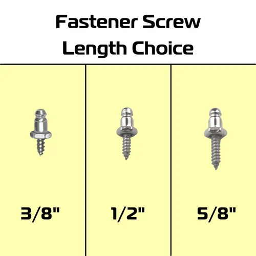 Vista 4 de EZ-Xtend Tornillo de fijación de elevación unidireccional, latón niquelado con tornillo de acero inoxidable (5, 1/2 pulgadas)