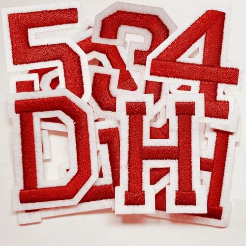 Vista 10 de Bfuee 30 parches de números para planchar, apliques de números bordados del 0 al 9, parches de números para ropa, vestido, sombrero, calcetines