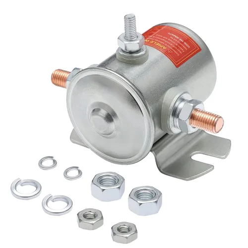 APIELE Relé de solenoide continuo 12V DC 125A 3 terminales Solenoide de arranque resistente Galjanoplastia de zinc Max 300A en Rush SPST 1NO para