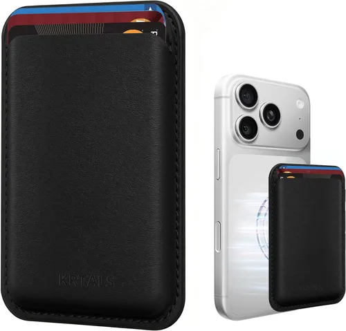 Vista 18 de Cartera de cuero Mag-Safe RFID magnética más resistente para la serie iPhone 17, accesorios Mag-Safe que se adhieren a la serie de iPhone Verde claro