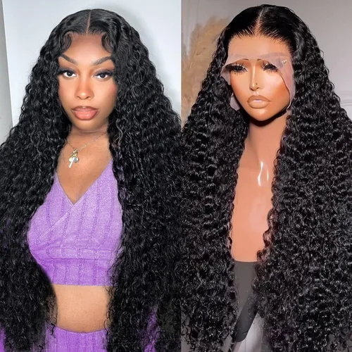 Vista 14 de Pelucas de cabello humano rizado con encaje frontal de 13 x 6 pulgadas, pelucas de cabello humano brasileño rizado para mujeres, densidad del 200 %