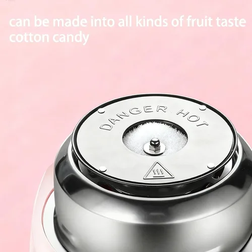 Vista 4 de Mini Máquina de Algodón de Azúcar, Incluye Cuchara de Azúcar, Palitos Máquina de Algodón de Azúcar para Fiesta de Cumpleaños, Regalos, Usos