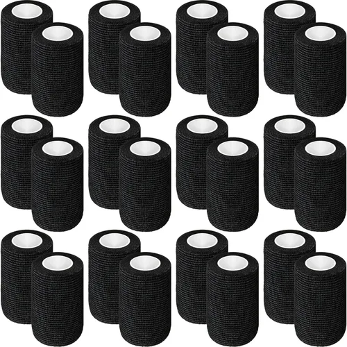 Vista 18 de Treela Paquete de 48 vendajes autoadhesivos a granel, 2 pulgadas x 5 yardas, vendaje cohesivo autoadherente, cinta elástica atlética, cinta