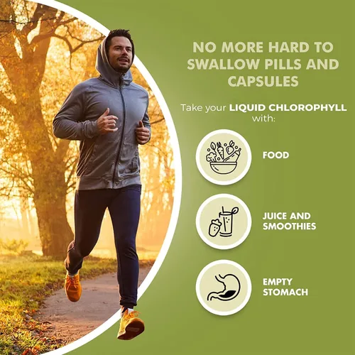 Vista 4 de Go Nutrients Suplemento de clorofila líquida y selenio de 200 mcg Gotas líquidas sin levadura, gotas de selenio, suplementos herbales Suplemento