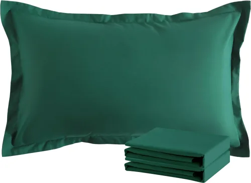 Vista 100 de NTBAY Fundas de almohada estándar, paquete de 2 fundas de almohada de microfibra cepillada de 20 x 26 pulgadas, súper suaves y acogedoras