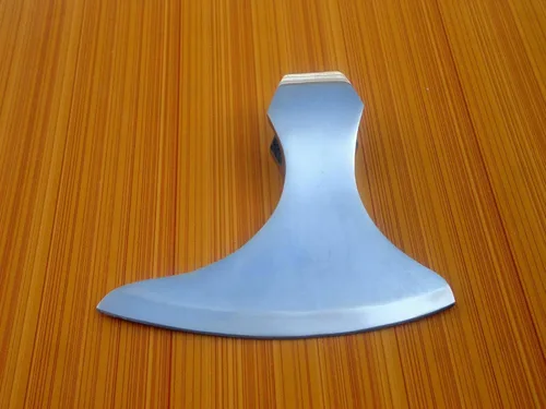 Vista 3 de Cazador medieval blanco hecho a mano de acero de alto carbono Tomahawk Viking Hacha cabeza con funda de cuero