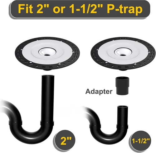 Vista 6 de Kit de drenaje de bañera independiente, instalación de drenajes de bañera independientes, kits de drenaje de bañera independiente con base de brida