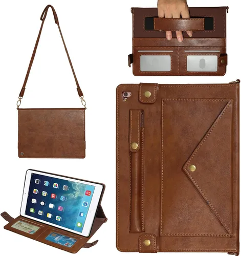 Vista 8 de Funda tipo bolso para iPad mini de 5ª/4ª/3ª/2ª/1ª generación de 7.9 pulgadas, Techcircle funda ligera tipo folio con soporte bandolera con billetera