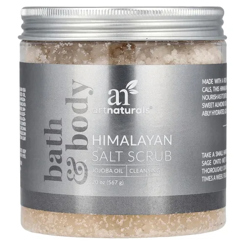 artnaturals Exfoliante corporal y facial del Himalaya, (20 onzas), exfoliante de limpieza profunda para celulitis con azúcar, manteca de karité,