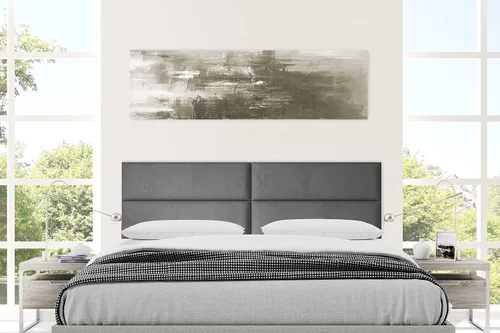 Vista 69 de Vänt - Paneles tapizados de cabecera para montar en la pared, diseño Isabelle, 60 x 23 pulgadas, configuración de 4 paneles individuales