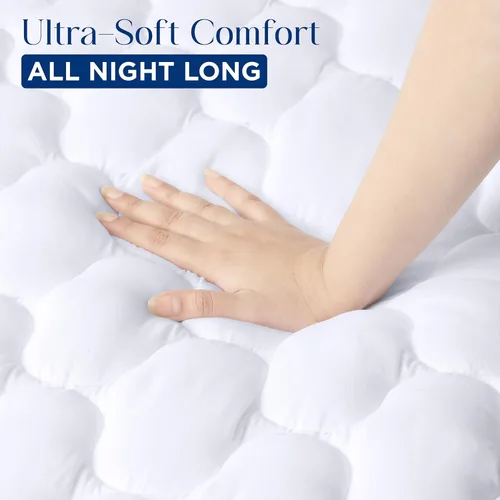 Vista 7 de Utopia Bedding Paquete de 2 protectores de colchón impermeables, protector de colchón King, funda acolchada sin ruido con bolsillo profundo que se