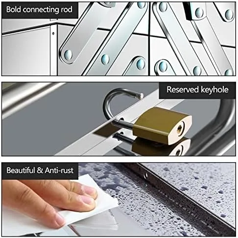 Vista 6 de ZCMEB - Juego de cajas de herramientas de acero inoxidable caja de almacenamiento plegable de tres capas caja de almacenamiento portátil de hierro