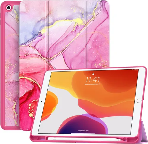 Vista 26 de Soke - Funda para iPad de 9ª generación 2021/8ª generación 2020/7ª generación 2019 con soporte para lápices - Funda de protección premium a prueba