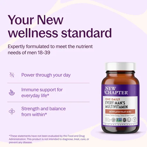 Vista 2 de New Chapter One Daily Multivitamínico para hombres 18+, 48 tabletas