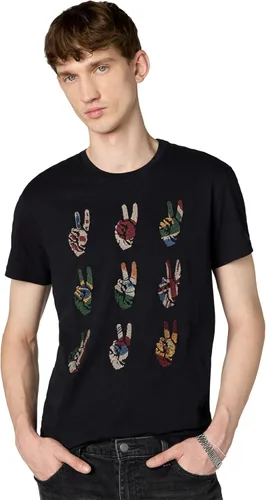 John Varvatos Camiseta de mano Multi Peace para hombre