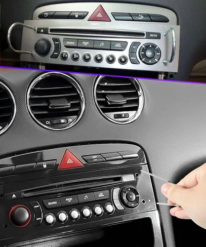 Vista 5 de RACOONA Kit de herramientas de extracción de radio de coche, herramienta de extracción estéreo, herramienta de extracción de radio en forma de U