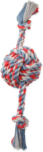 Vista 7 de Mammoth Pet Products Flossy Chews - Bola de puño de mono con extremos de cuerda, pequeña, 13 pulgadas, multicolor (20090F)