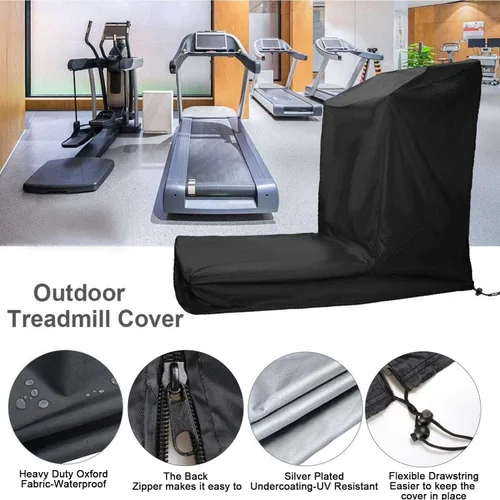 Vista 3 de POMER Treadmill Covers, Dustproof Waterproof Non-Folding Running Machine Protective Cover with Zipper - Ideal for Indoor Outdoor Home Treadmill Use