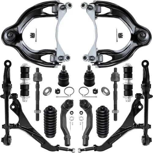 Vista 106 de Detroit Axle - Kit de suspensión RWD Front End de 16 piezas para Chrysler 300 Dodge Charger Challenger Magnum, brazos de control, rótulas