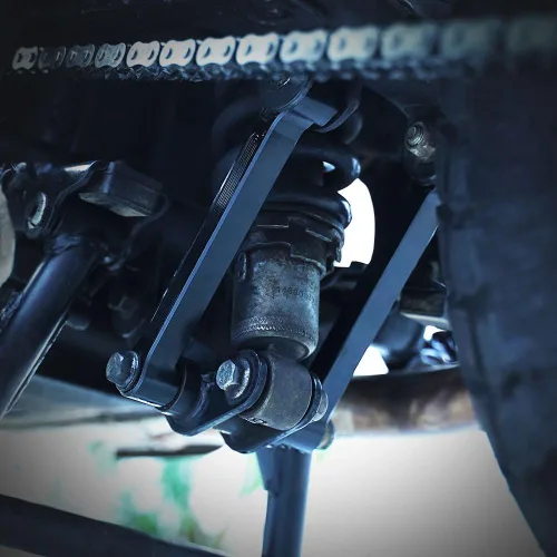 Vista 6 de Kits de eslabones de bajada de motocicleta, accesorios de suspensión de eslabones de caída, color negro, compatible con Royal Enfield Himalayan
