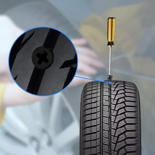 Vista 9 de Kit de uñas de goma para reparación de neumáticos con 2 tamaños, nuevas herramientas de reparación rápida de neumáticos de autoservicio 2026
