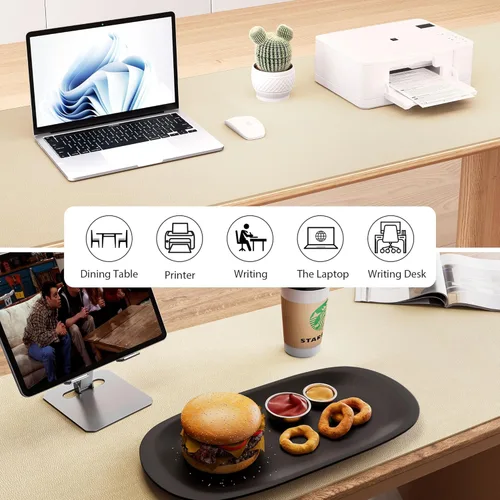 Vista 7 de Aothia Protector de Escritorio de Cuero - Alfombrilla Grande para Ratón, Alfombrilla de Oficina, Secante de Cuero PU Antideslizante, Almohadilla