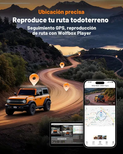 Vista 8 de WOLFBOX G900 Tripro Bumper Versión 3 Canal 4K Espejo Dash Cam, 8MP STARVIS 2 IMX678 Visión Nocturna, 4K+2.5K+1080P Dash Cam de Parachoques Delantero
