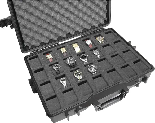 Case Club 28 Watch Carry Case - Organize & Protect Your Watch Collection in a Heavy Duty, Waterproof, Travel & Storage Case - For Men's & Women's