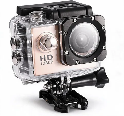 Vista 13 de Mini cámara deportiva, 2 pulgadas, 1080P, pantalla LCD completa, cámara de acción de 98.4 ft, con mini videocámara, accesorios de montaje, soporte